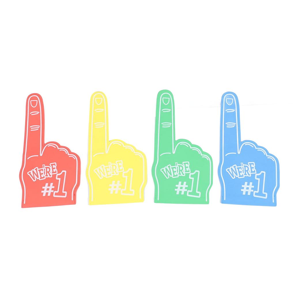 4Pcs Sports Fan Foam Finger Big Cheer Gear Cheering Props Sports Event Themed Party Supplies