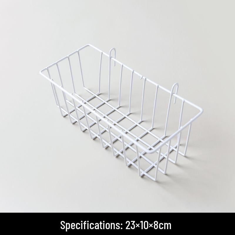 Wire Mesh Grid Hanging Storage Basket for Bathroom and Kitchen Organization