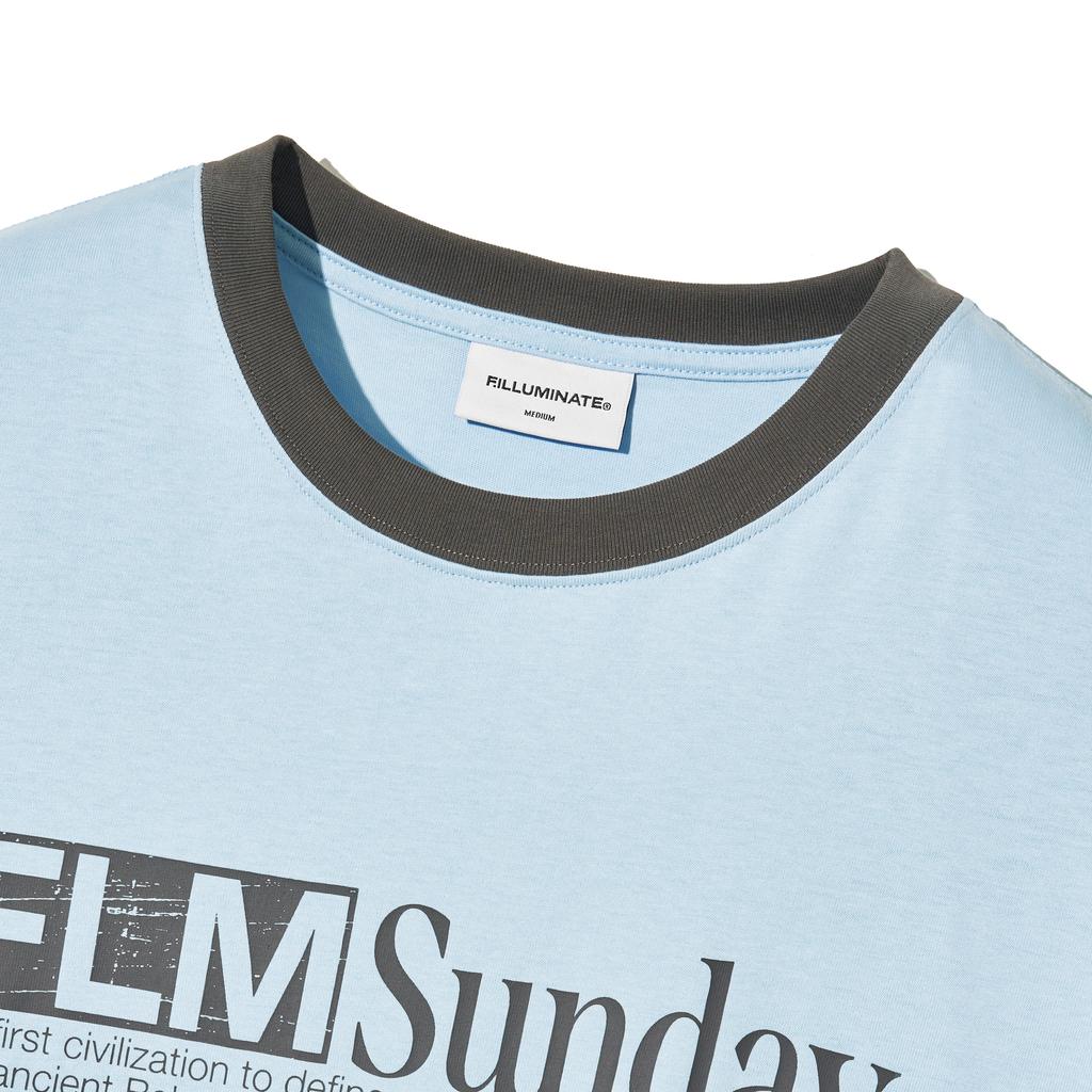 FILLUMINATE Flm Sunday Ringer T-Shirt - Sky Blue