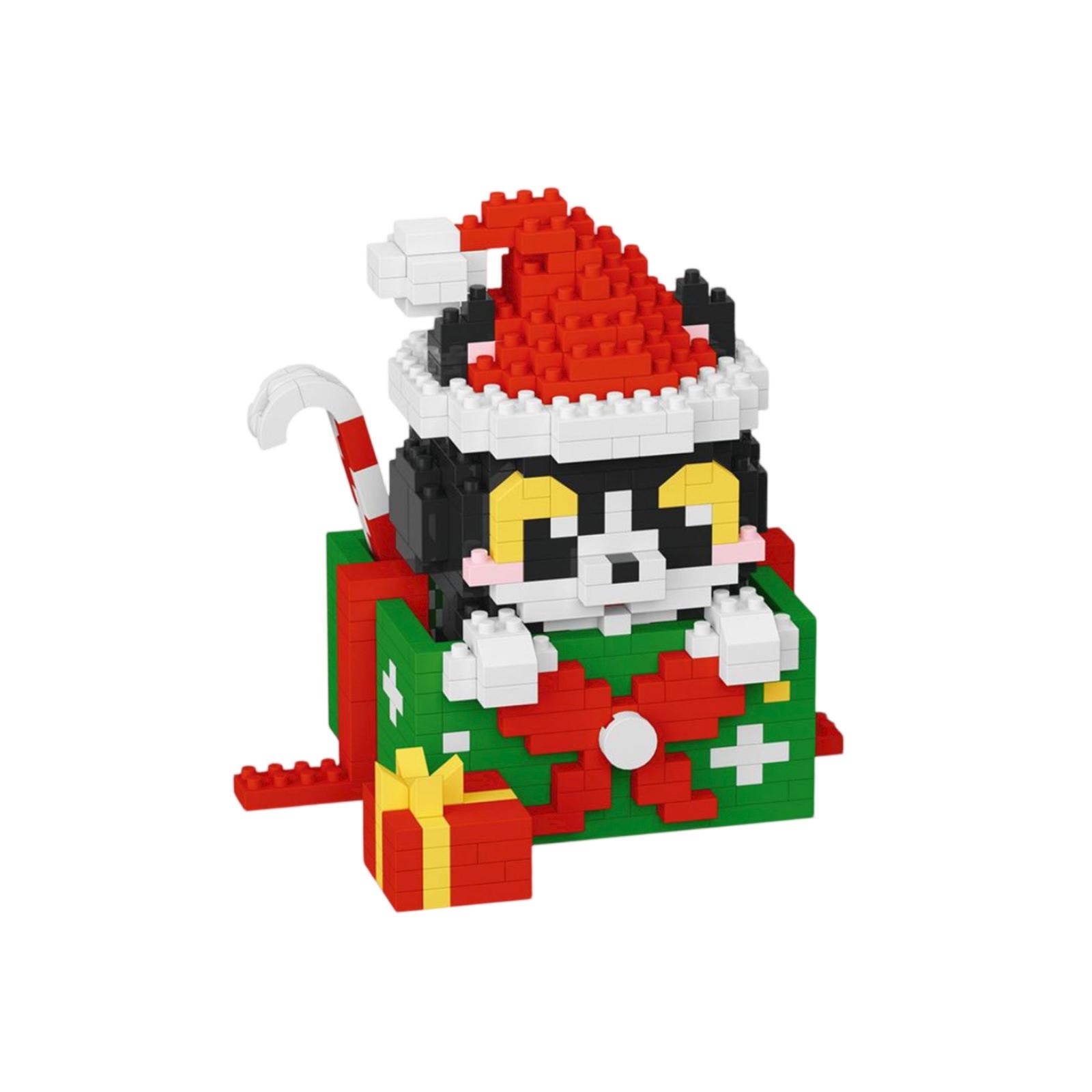 

Рождественская подарочная коробка, мультяшные куклы, игрушки-конструкторы из мелких деталей One Size