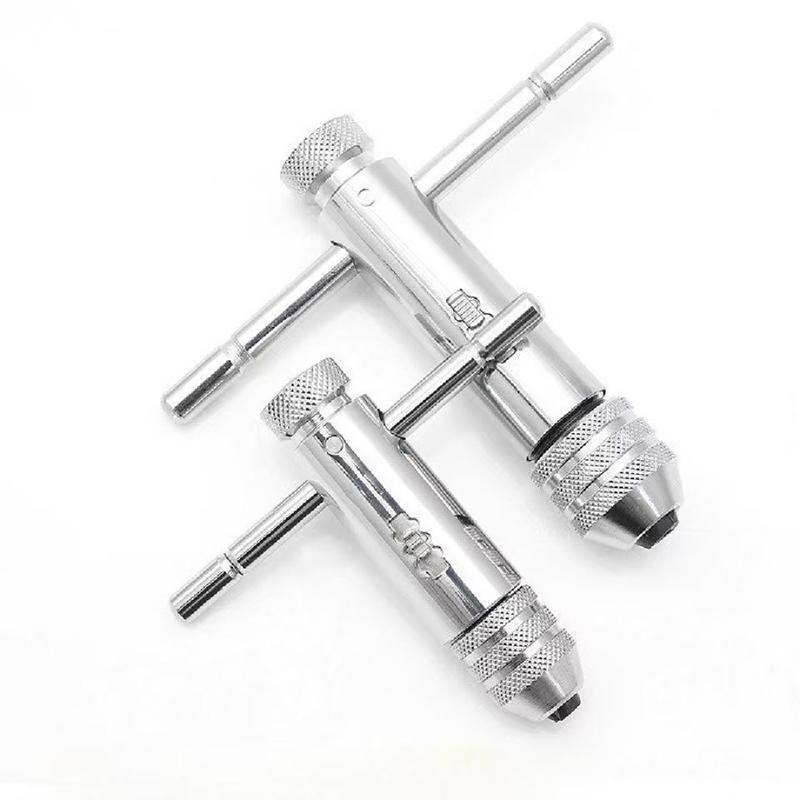 M3-8 M5-12 Adjustable T-Handle Ratchet Hand Tap Holder Wrench Extended Tapping Forward And Reverse Hand Tapping Accessories Tool