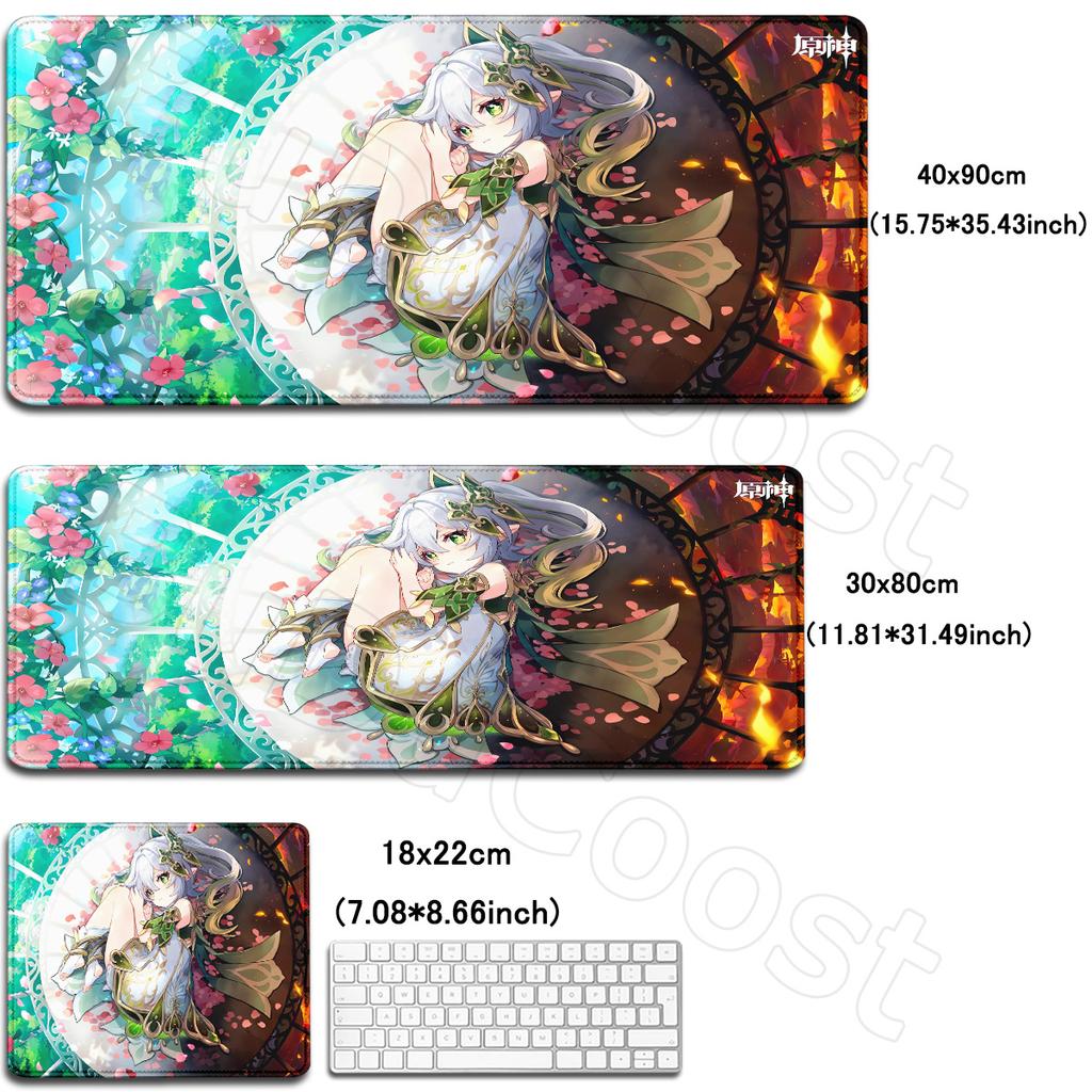 HD Printing Genshin Impact Mousepad Kawaii Anime Game Nahida Desk Mat Laptop Gaming Mouse Pad XXL 180x220mm 900x400mm Mousepads