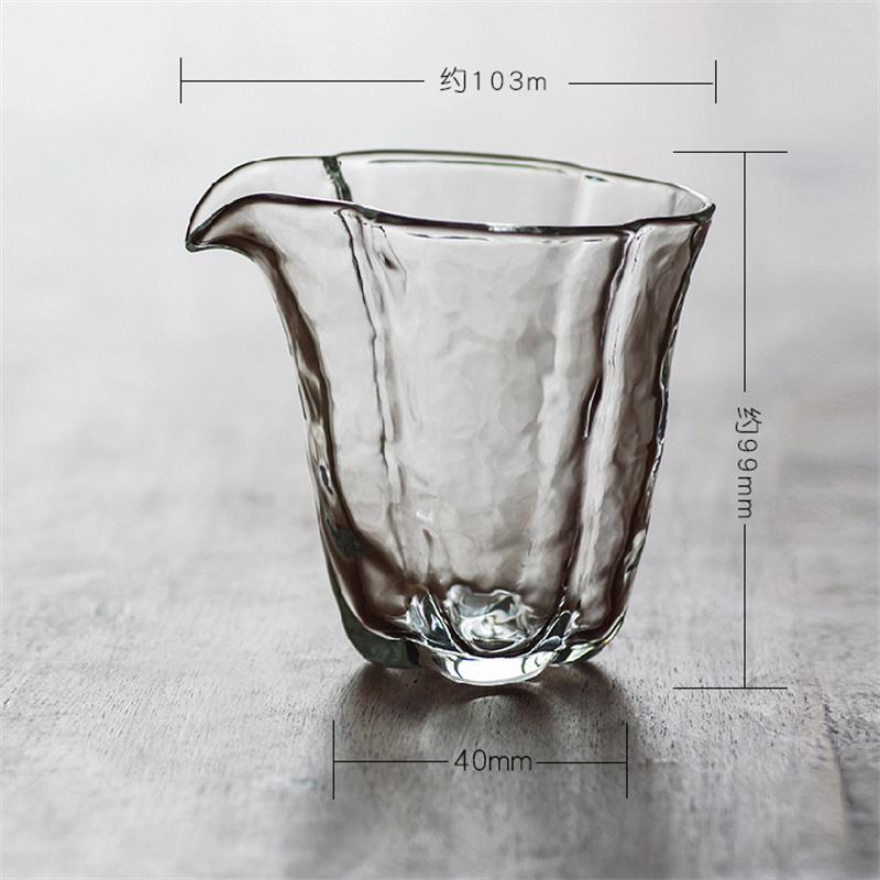 Japanese Style 200ml Hammer Glass Tea Pitcher Fair Mug Heat Resistant Chahai Tea Justice Cup Kung Fu Tea Set Accessories Teaware