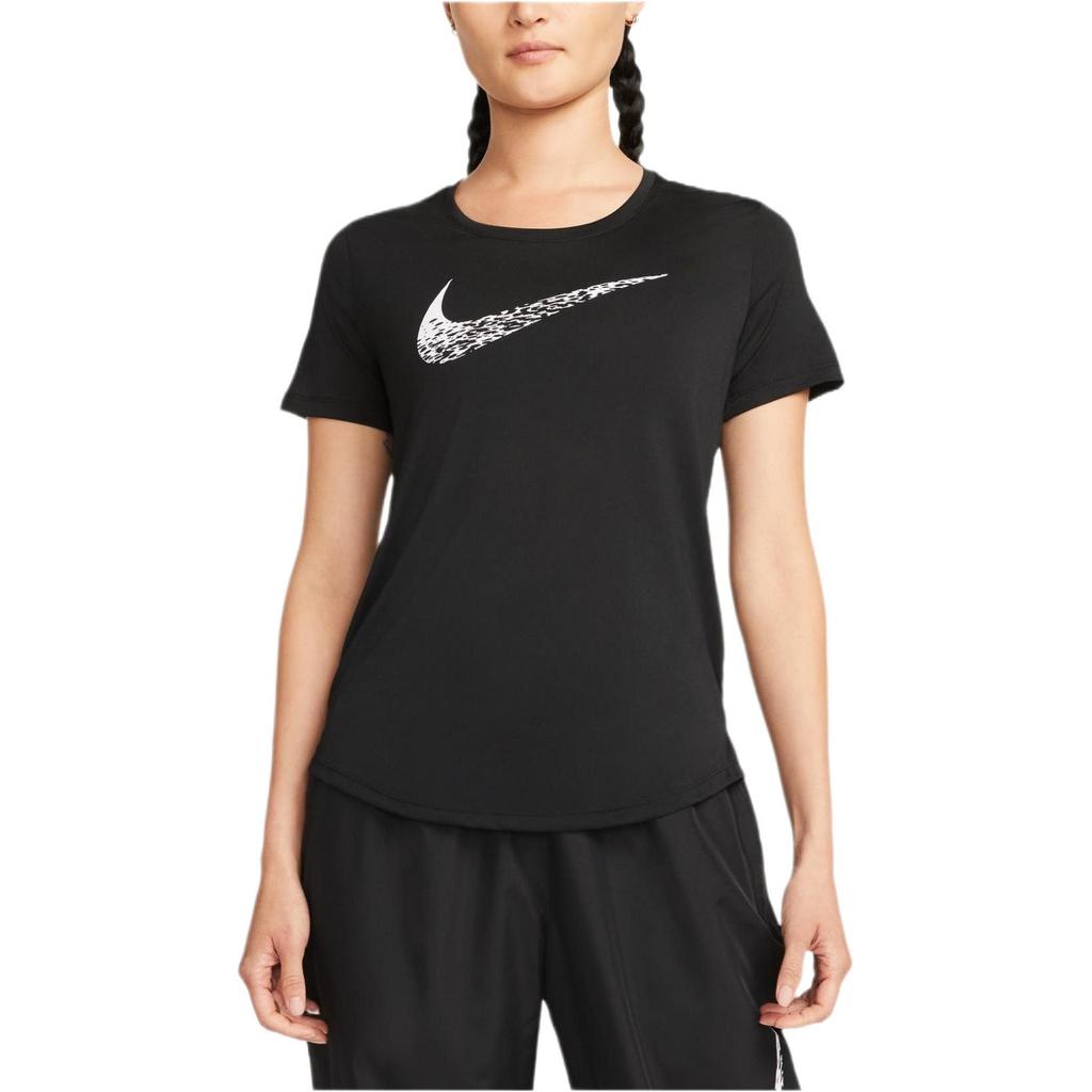 Nike Swoosh Run Rychleschnoucí tričko s krátkým rukávem Dámská trička Černá DM7778-010