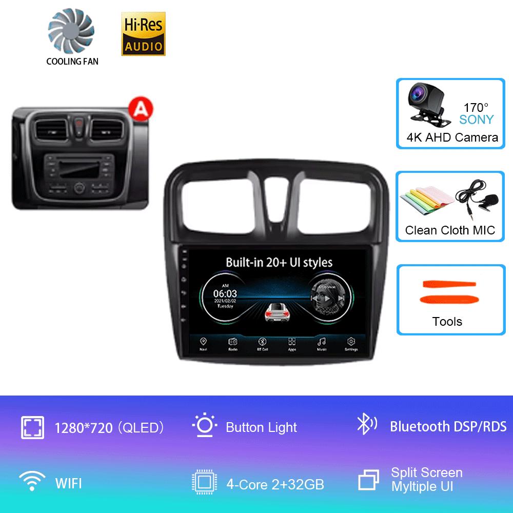 

Android 14 автомобильный радиоприемник мультимедиа видеоплеер для Renault Logan 2 Sandero 2 2012 - 2019 2 Din GPS навигация стерео DVD carplay CHINA