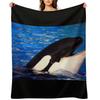 Happy Orca Throw Blanket for winter Single Personalized Gift Comforter Blankets