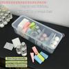 1PCS Transparent Plastic Nail Art Storage Box Organizer Case for Rhinestones Brushes Pens Buffers Grinding Files
