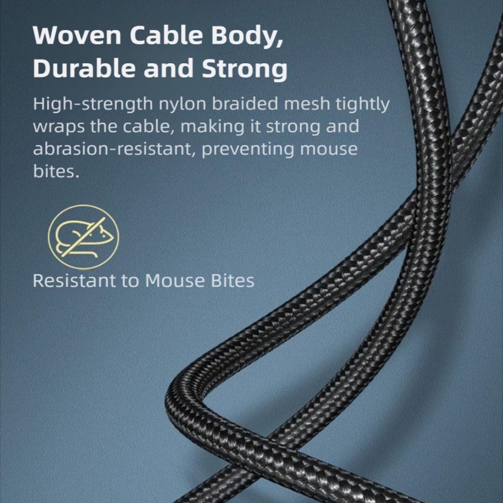 Male To Male Type-C Printer Cable Braided Nylon Scanner Wire for Epson/HP/Canon External Hard Drive