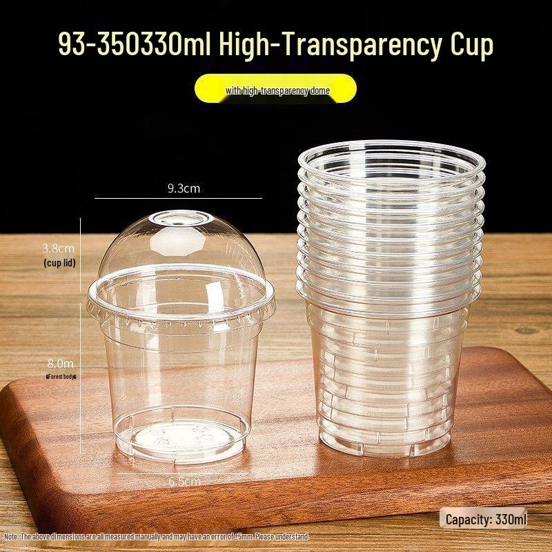 Transparent Mini Milk Tea Disposable Cup with Lid - Small Size for Cold Drinks