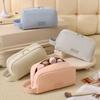 Large Capacity Corduroy Travel Cosmetic Bag Handheld Storage Bag