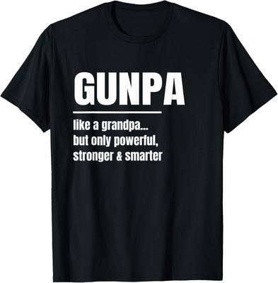 Mens Funny GUNPA Fun Grandpa Grandfather Novelty Gift T-Shirt