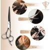Hairdressing Scissors 2 Pcs, Hairdressing Scissors Set Flat Scissors and Serrated Scissors, Professional Hairdressing Scissors.[Z20]