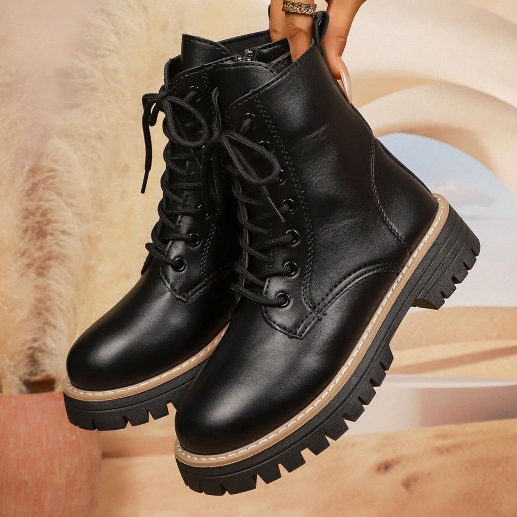 Niche comfortable platform Martin boots children's casual fashion versatile round head short boots children's 2025 autumn and winter new