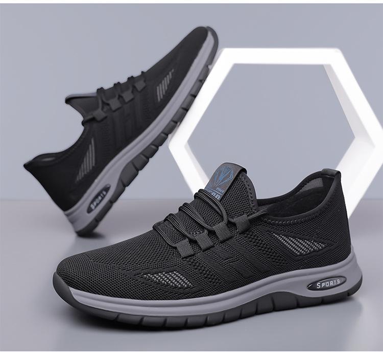Lace Designer Breathable Mesh Shoes For Men Spring Summer New Casual Sneakers Male Fashion Solid Color Sports Shoes Man