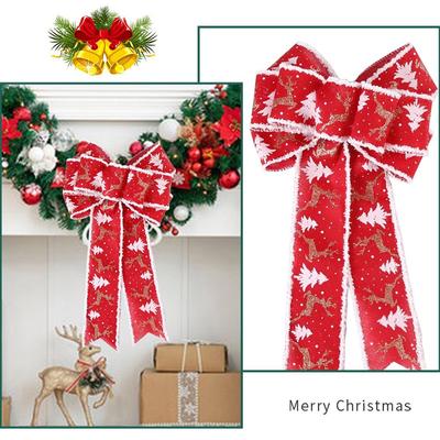 Vánoční mašle Velké mašle Dekorativní stuha Vánoční dekorace Domácí dekorace DIY Červená/Růžová/Šedá Vánoční stromek Přívěsek Ozdoba