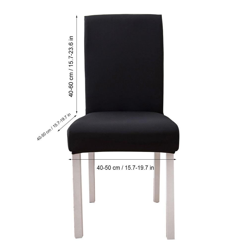 6Pcs Elegant Simple   Polyester Elastic Chair Cover Furniture Accessories for Home Hotel