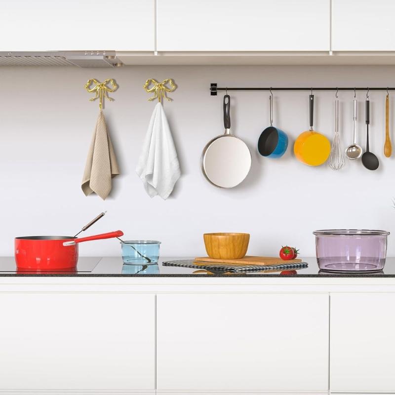 Stilvolle Metall-Schleifen Türhaken mit hoher Tragkraft Werkzeuglose Montage Für Schlafzimmer-Aufbewahrung