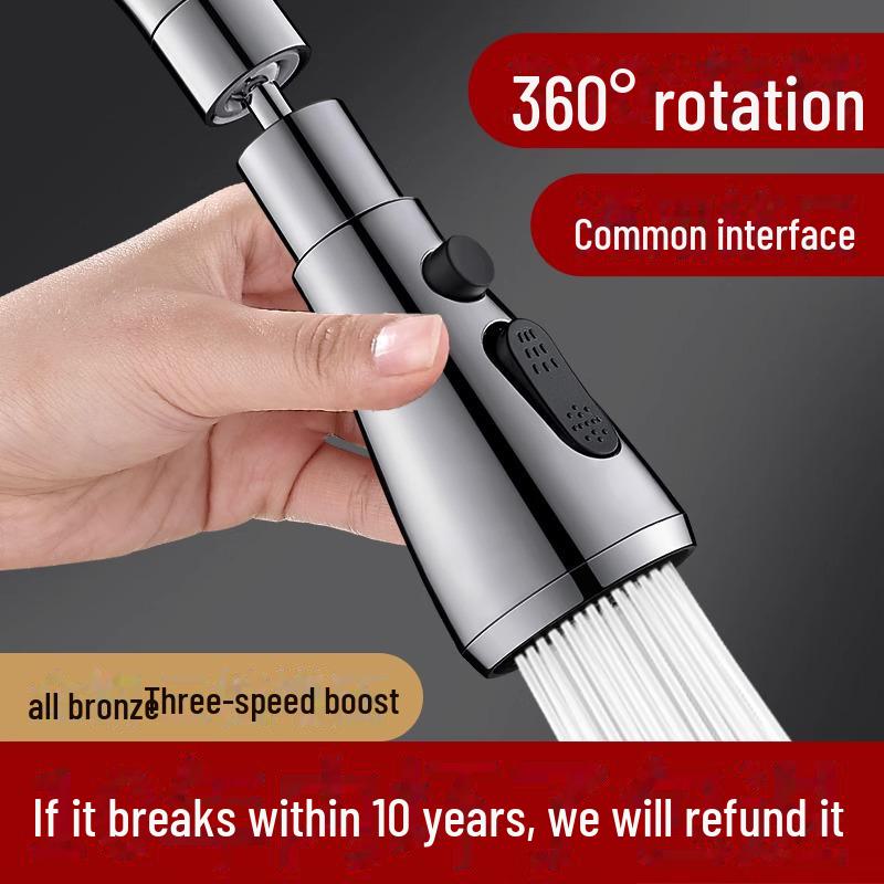"Universal Splash-Proof Kitchen Faucet Extender Nozzle"