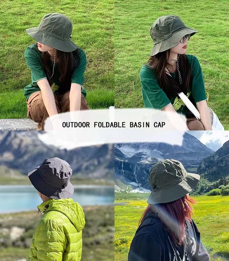 New Sun Protection Bucket Hat Portable Foldable Fisherman Caps Camping Hiking Fishing Cap Summer Outdoor Sports Panama Hat