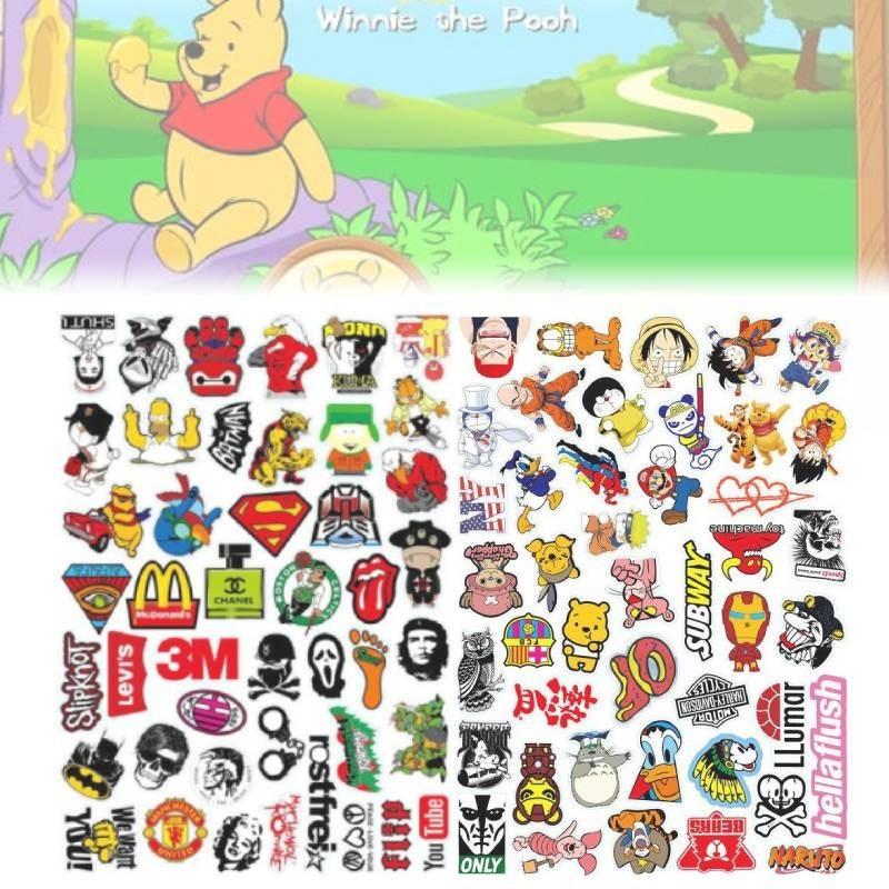 Stylish European Graffiti Stickers For Luggage Motorcycle Helmets Kids Diy Pvc Waterproof Pack