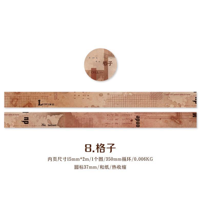 

1roll Retro Island and Paper Tape Ticket Tearable Hand Account Decoration DIY Free Collage Material Stickers