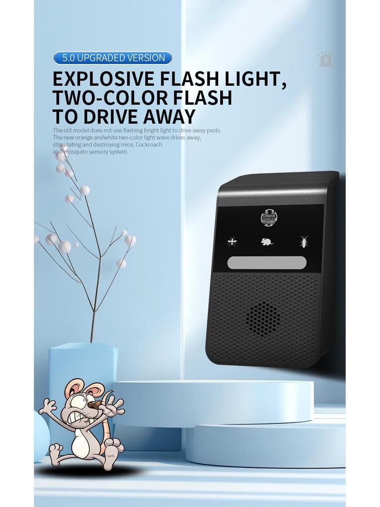 2025 USB Akıllı İnvertör Ultrasonik Çok Fonksiyonlu Ev Tipi Kemirgen & Böcek Kovucu