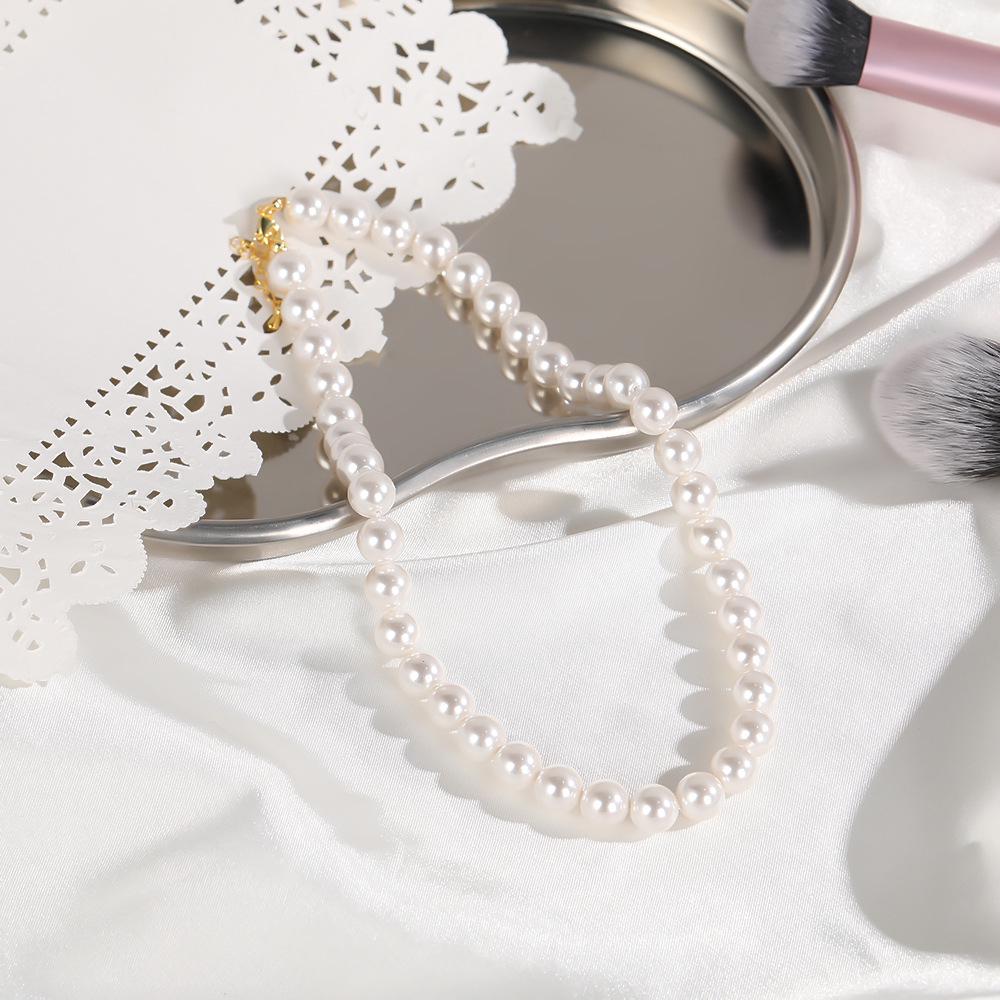 

Элегантное женское жемчужное ожерелье - Высококлассная модная ключичная и свитерная цепочка