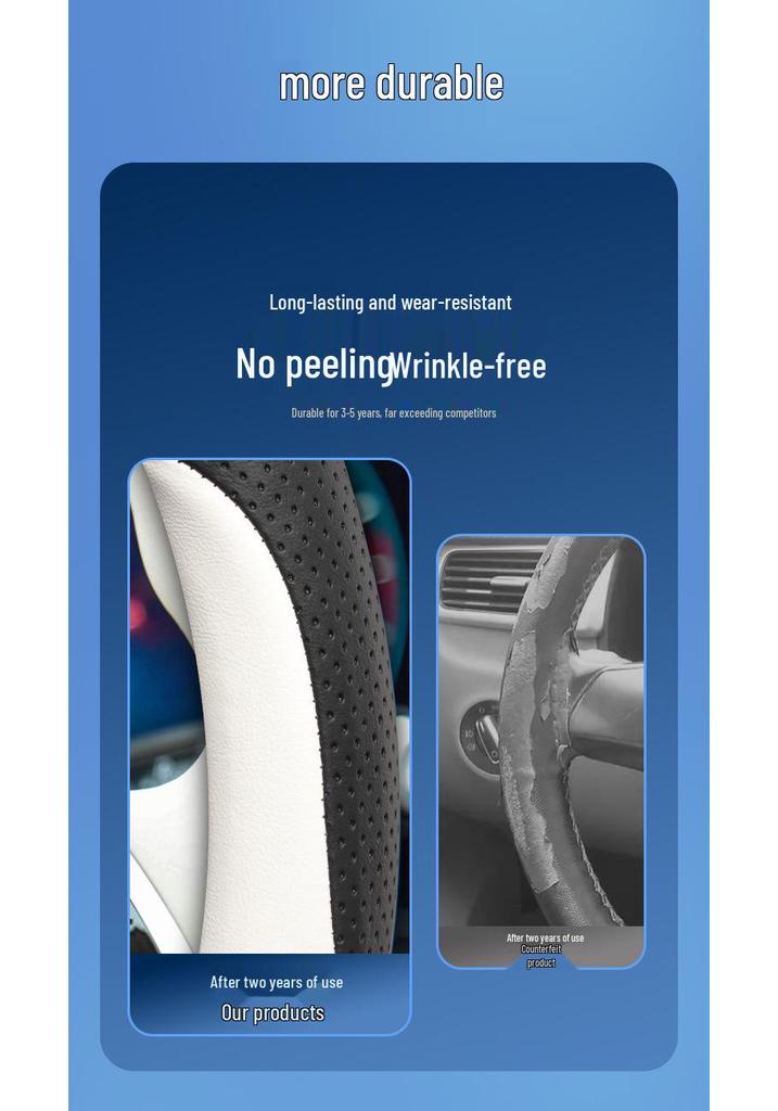 2025 Geely Xingyuan Ultra-Thin Anti-Slip Steering Wheel Cover - All Seasons, No-Sew, Decorative Accessory