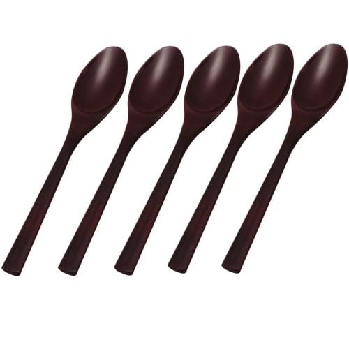 Wakaizumi Lacquerware, Kappo Lacquerware, Tamuke Lacquer Dessert Spoons, Set of 5, H-59-56