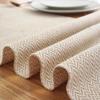 Simple Table Runner Solid Color Handmade Tassled Cotton Linen Table Runner Household Tea Table Flag