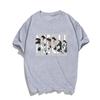 Short-sleeved men's summer tide brand joint cartoon animation peripheral pure cotton loose trend T-shirt 0207