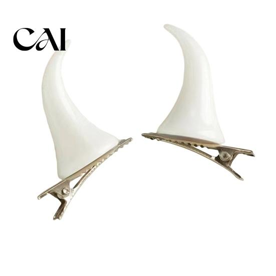 Small Horn Clips for Photoshoots 2Pcs Halloween Evil Hair Clips, Horror Demon Goth Ear Cosplay Headwear Women Hairpins, Barrettes Accessories