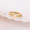 Minimalistischer Titanstahlring für Damen mit Vergoldung und geometrischem Design