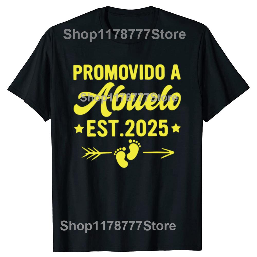 Promoted To Grandfather Spanish Grandpa T Shirts Cotton Birthday Gifts Mens Clothing Fashion Casual Loose Oversized T Shirt