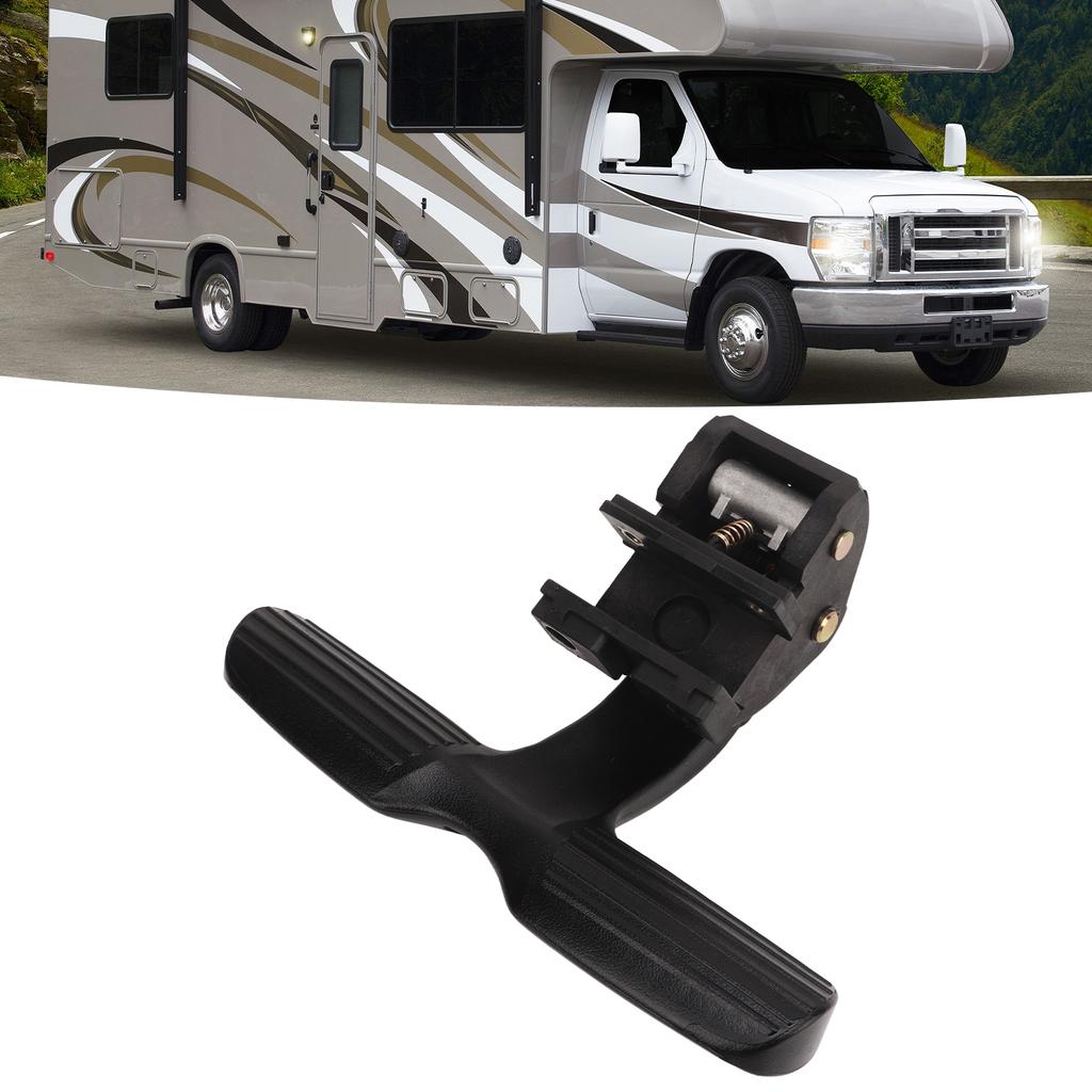 Treaptă Retractabilă pentru Picioare Scaun Spate Negru Flexibil Spătar Scaun Pedală Suport Picioare Rebound Automat pentru Autobuz RV