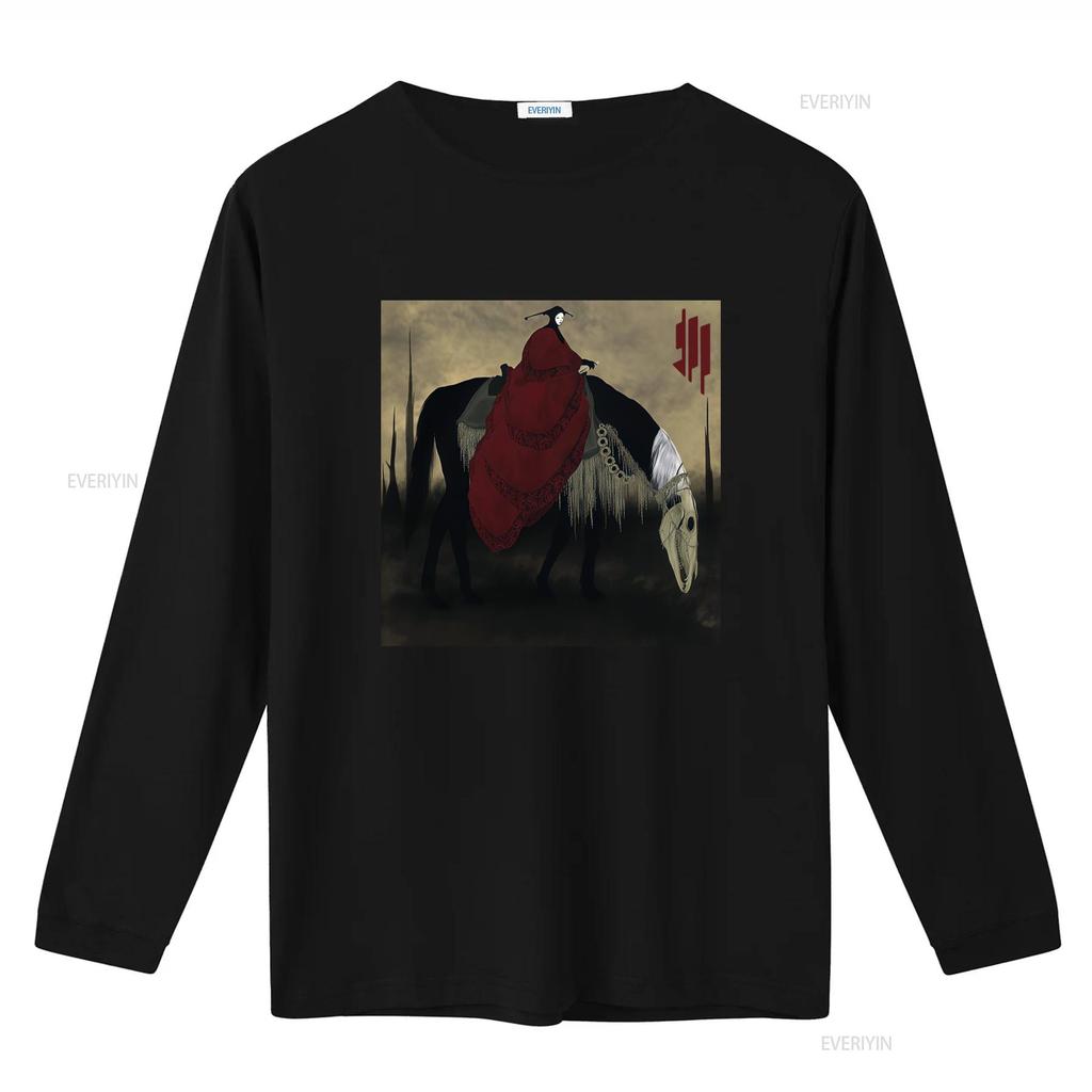 Skrillex Quest For Fire Premium T Shirt Unique Gothic Design with Mysterious Rider and Skull Horse Print Vintage Washed