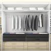 Stackable Rollable Storage Box Adjustable Closet Organizer Underbed Drawer with Wheels  Bedroom