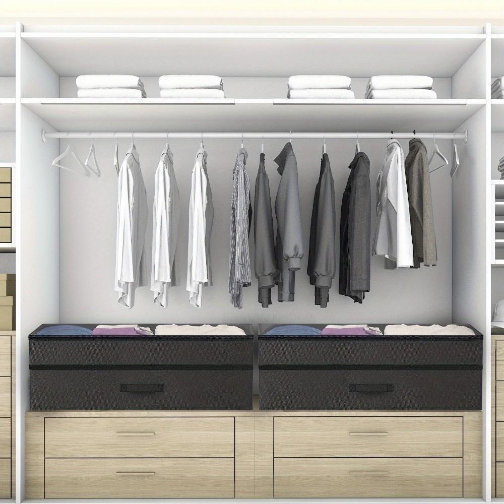 Stackable Rollable Storage Box Adjustable Closet Organizer Underbed Drawer with Wheels  Bedroom