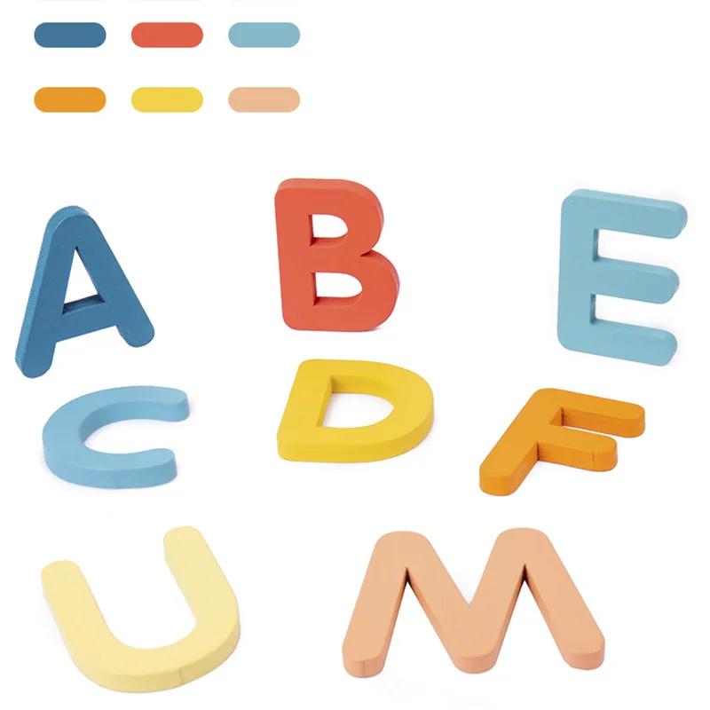Wooden Spelling Game Montessori Children'S Early Education Learning Letter Cognition Spelling Enlightenment Matching Puzzle Toys