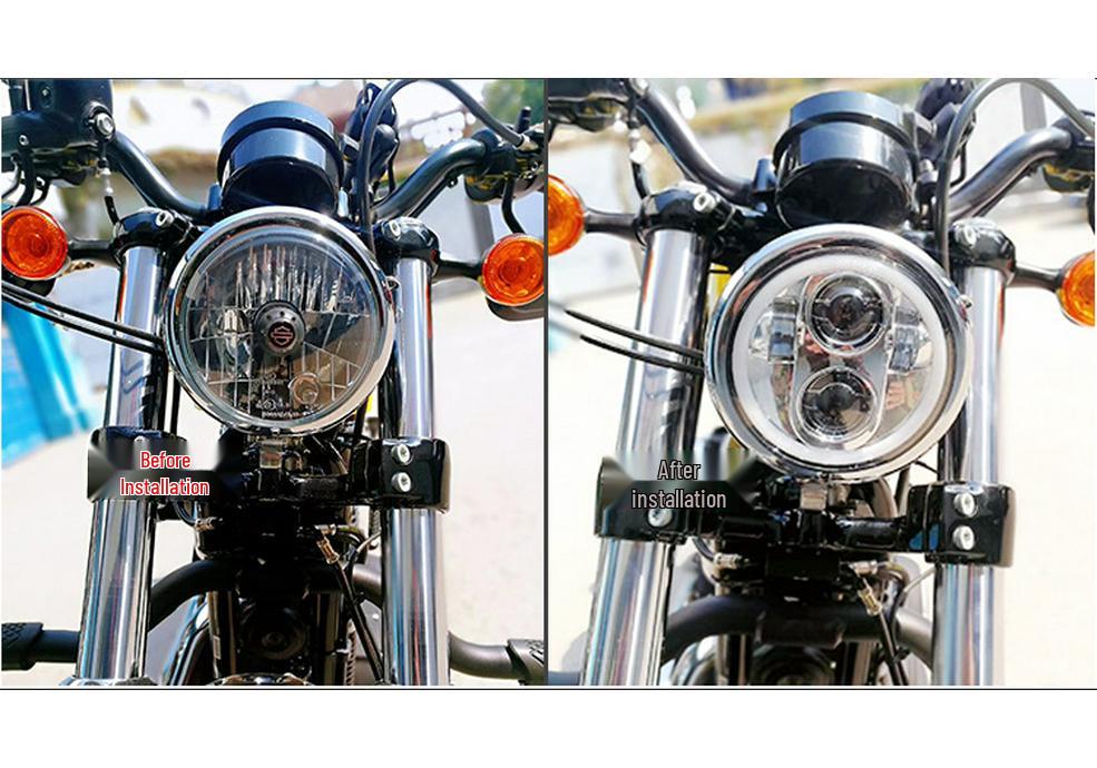 5.75" LED Headlight for Harley X48, XL883R/L 750, Dyna, Benelli 400 Motorcycles & Scooters - Off-road Compatible