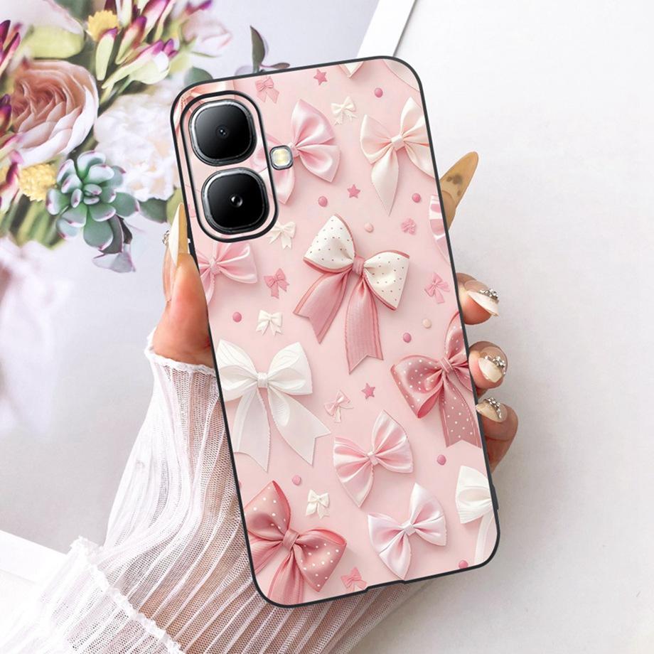 For Infinix Smart 20 4G X6840 Smart20 Phone Case Soft Black Silicone Cover Butterfly Dragon Cat Floral Painting Bumper Funda