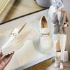 Flat Bottom Thick Bottom Foot Cover Delicate Solid Color Single Shoes Women's Round Head Height Spring Women's Leather Shoes