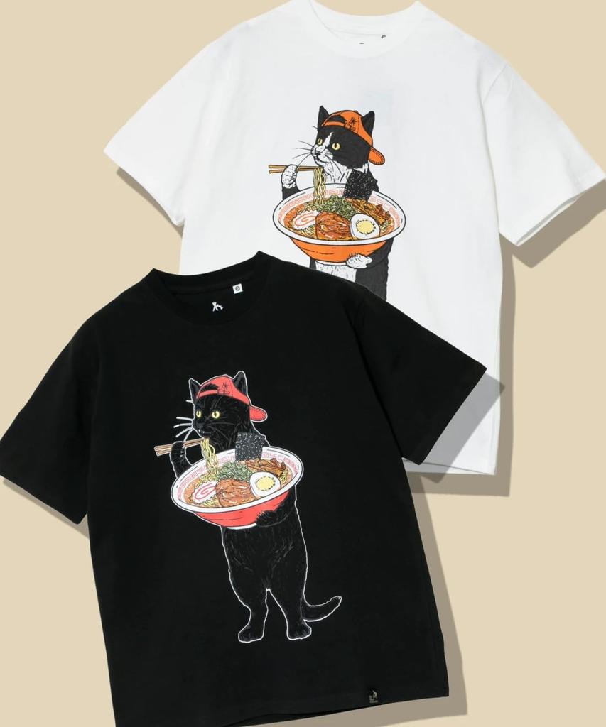 go slow caravan 341914USA/C Chinese Noodle Cat Tee Black L