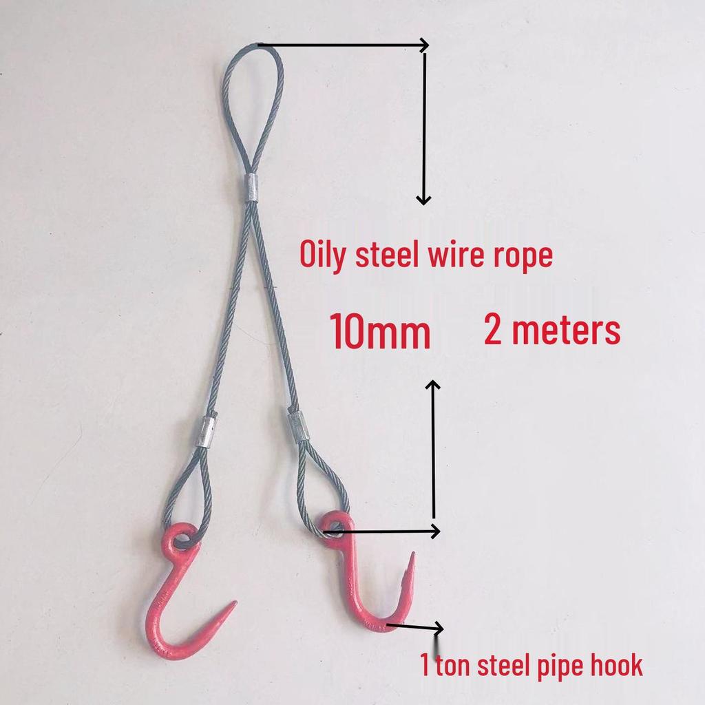 Vinç Bakım Riggingi için Kancalı İki Bacaklı Preslenmiş Tel Halat Sapan