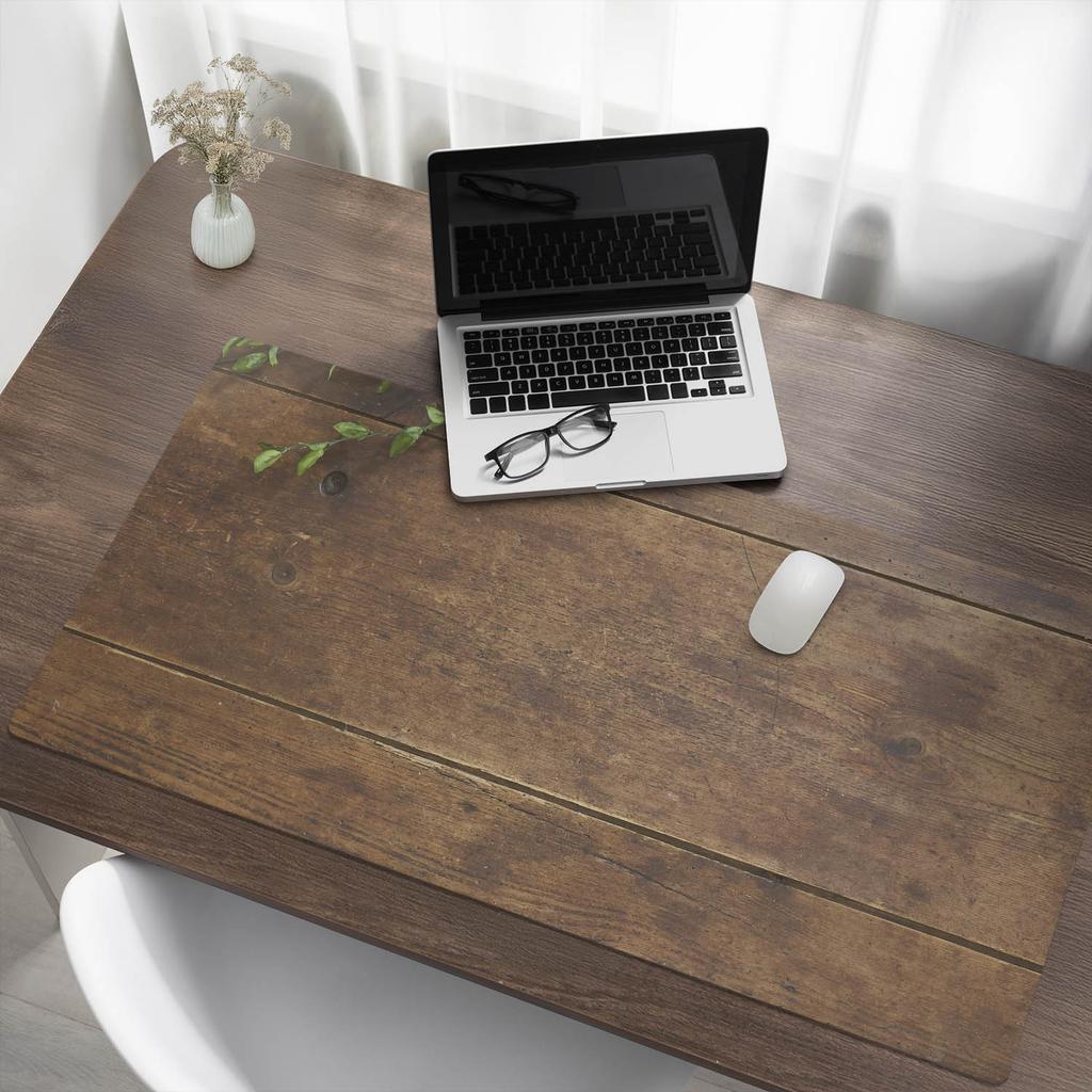 Elegant Decorative Desk Pad Wooden Top With Leaves 120X60 Cm