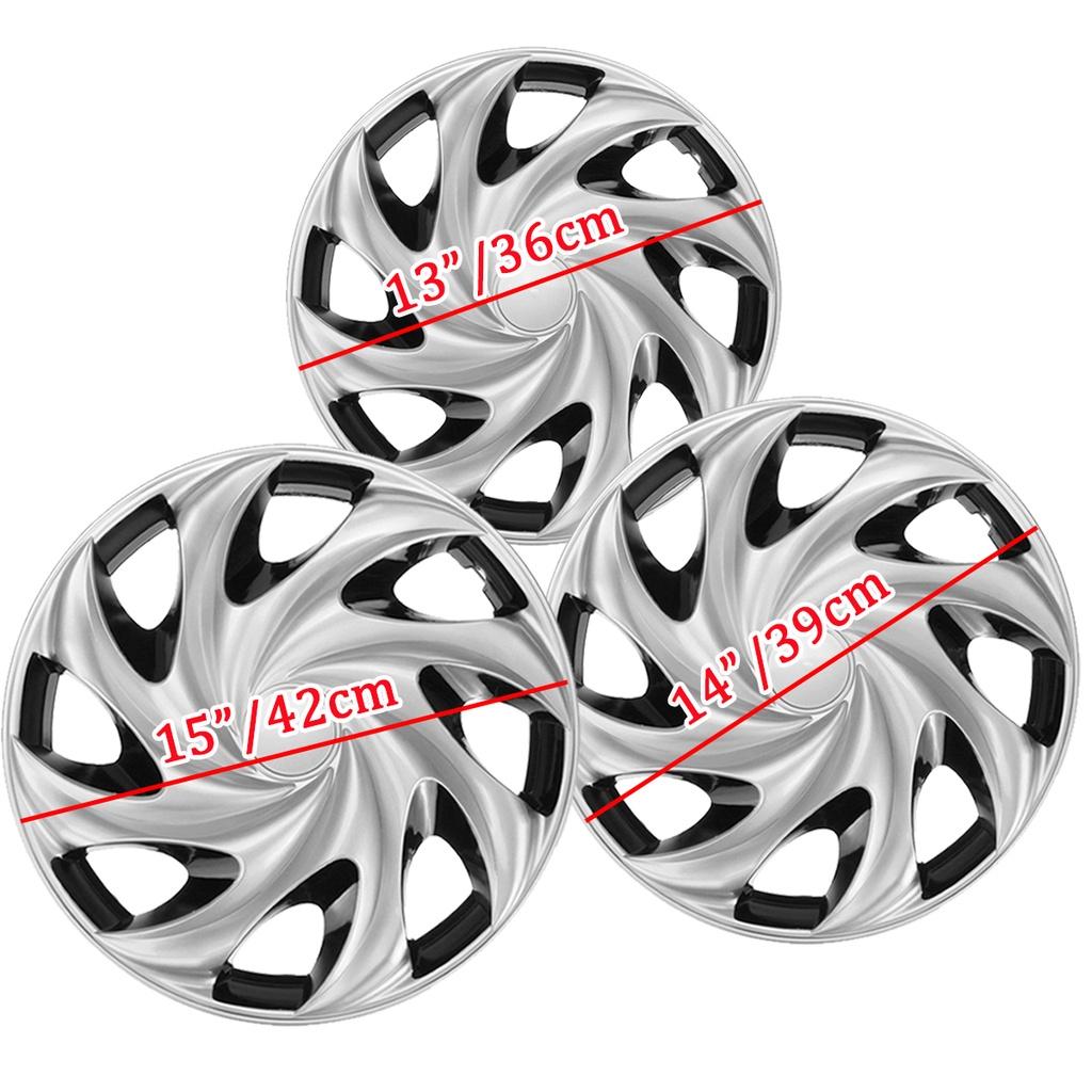 13" 14" 15" 4PCS Automobile Hubcap Wheel Cover Wheel Trims Hub Tuning Center Cap Hub for Universal Car Wheel Cap Car Replacement Hubcap