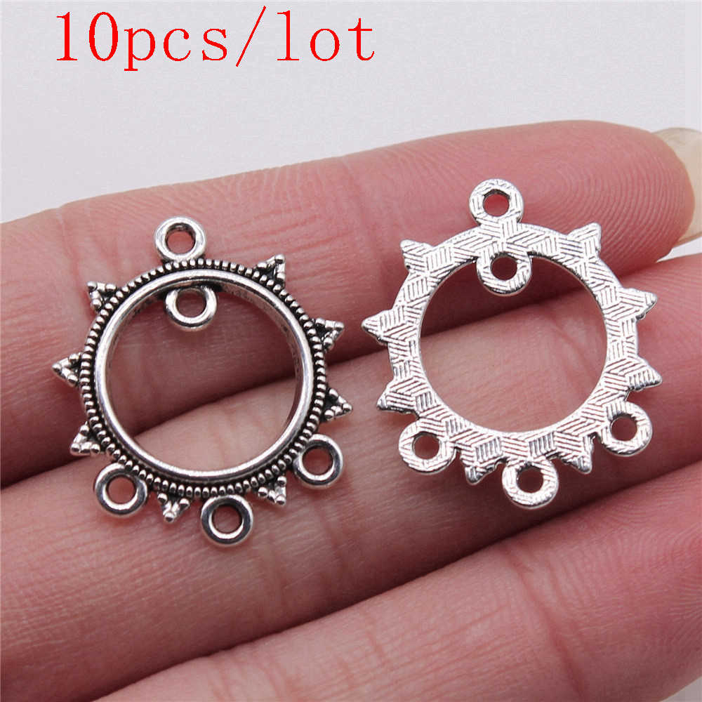 Round Perforated Earring Connectors Components Jewellery Making Supplies Art Crafts Diy Make Accessories