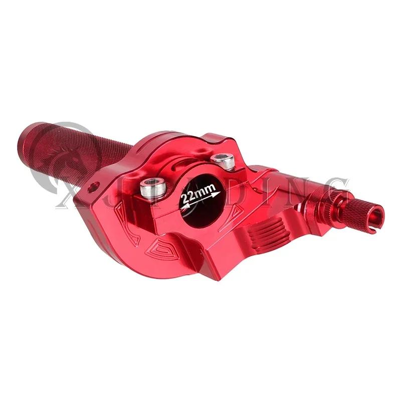 Universal Motorcycle 22mm CNC Aluminum Throttle Twist Grips Handlebars For Pit Dirt Bike Motocross Moped Scooter ATV Accessories