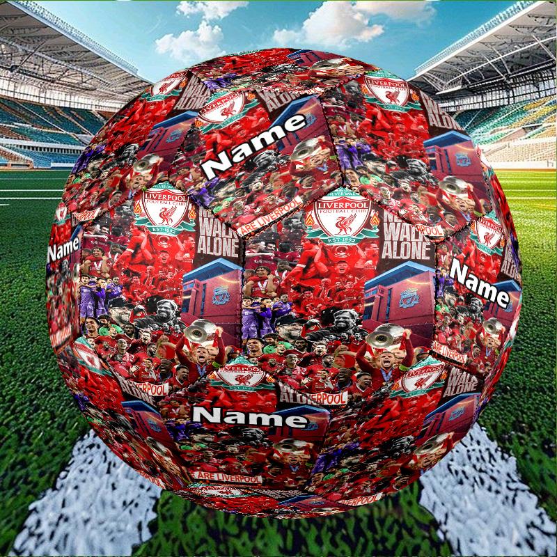 Benutzerdefinierter Name Personalisierter Liverpool F.C.-A Druck Größe 5 Fußball Training & Spiel Fußball, für Team, Kicken, Geschenk für Fußball-Enthusiasten