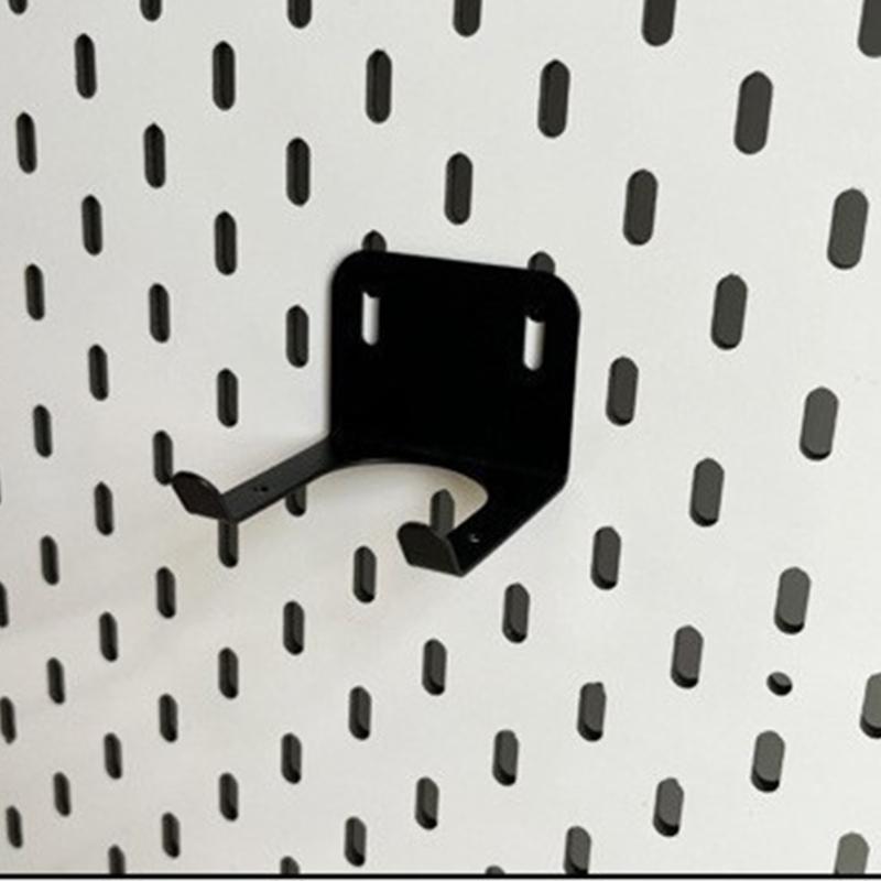 Metal Wall Mount Trimmer Rack With Multiple Hook Shelves Quick Setups Portable Kitchen Storage Solution For Home Use